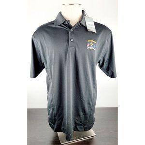 NEW Valhalla Ryder Cup Polyester Solid Golf Polo Shirt Black Men's Medium